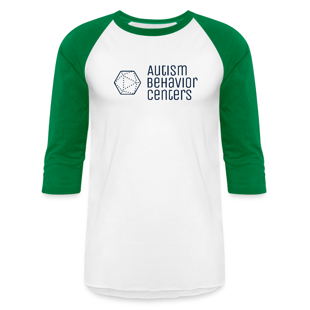 Baseball T-Shirt Large Dark Logo - white/kelly green