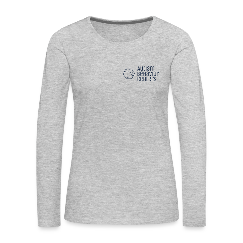 ABC Women's Premium Long Sleeve T-Shirt Small Logo Dark - heather gray