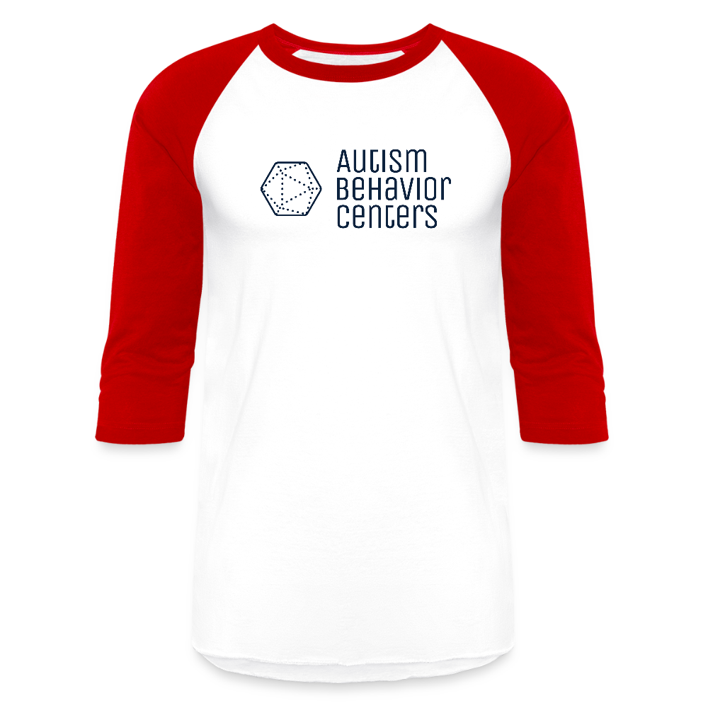 Baseball T-Shirt Large Dark Logo - white/red