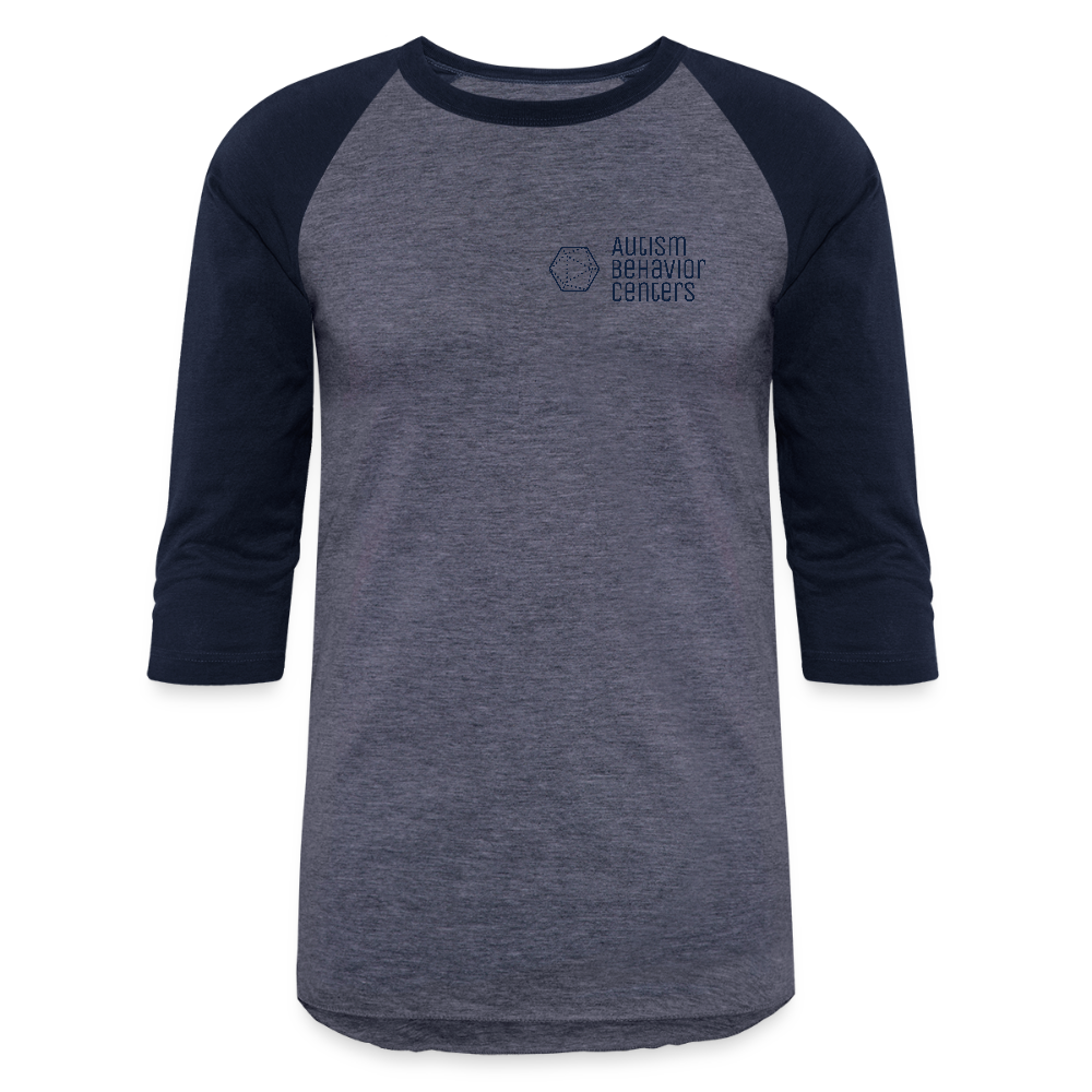Baseball T-Shirt Dark Small Logo - heather blue/navy