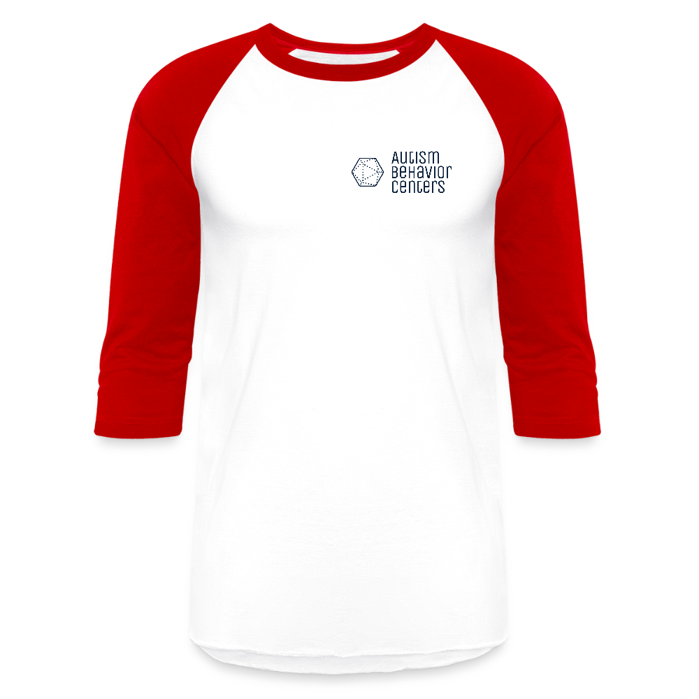 Baseball T-Shirt Dark Small Logo - white/red