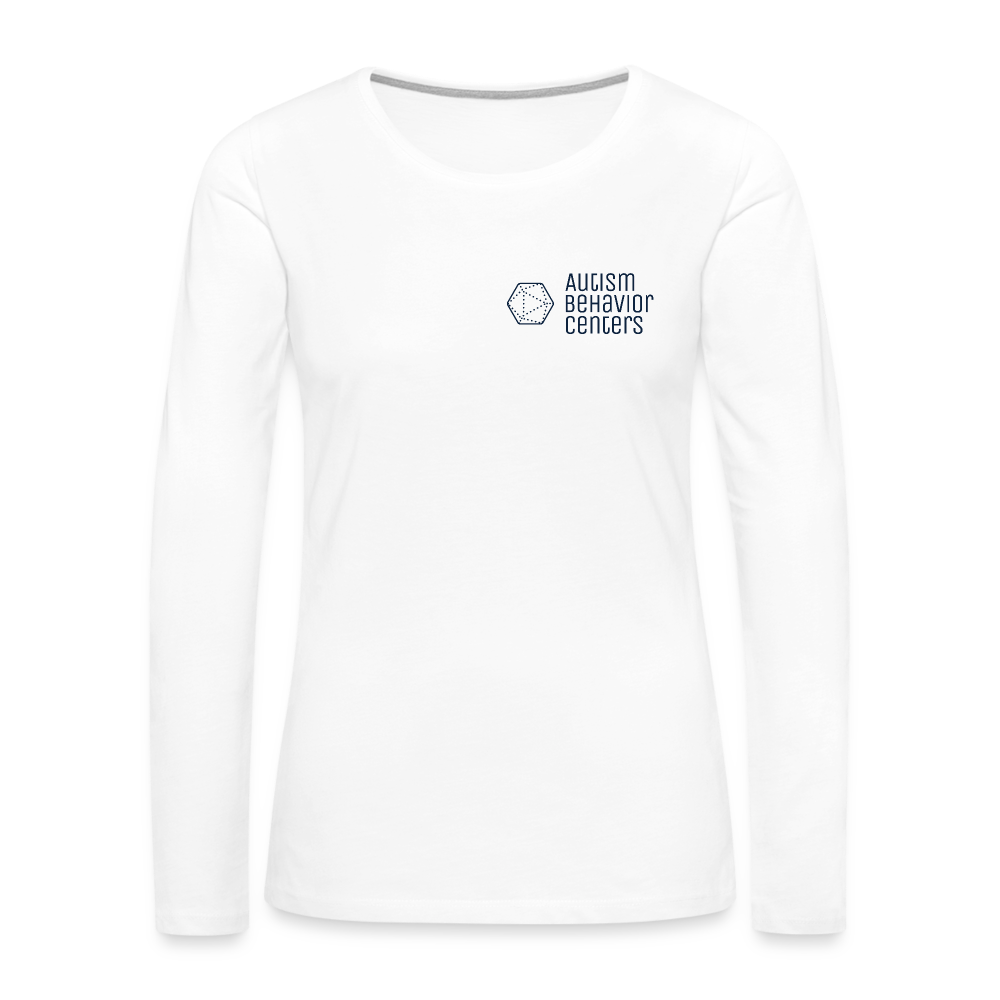 ABC Women's Premium Long Sleeve T-Shirt Small Logo Dark - white