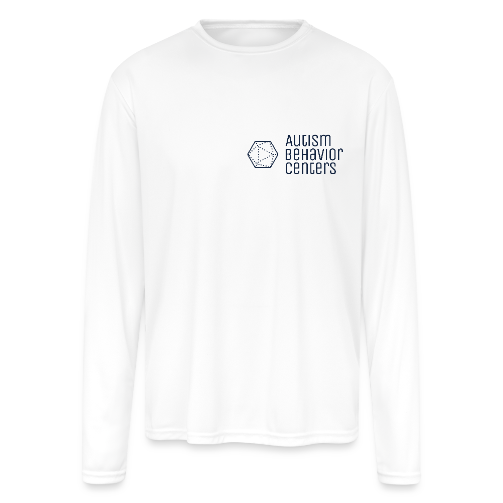 Men's Moisture Wicking Performance Long Sleeve T-Shirt - white
