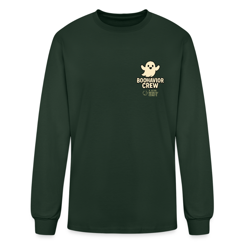 BOOhavior crew-small logo - forest green