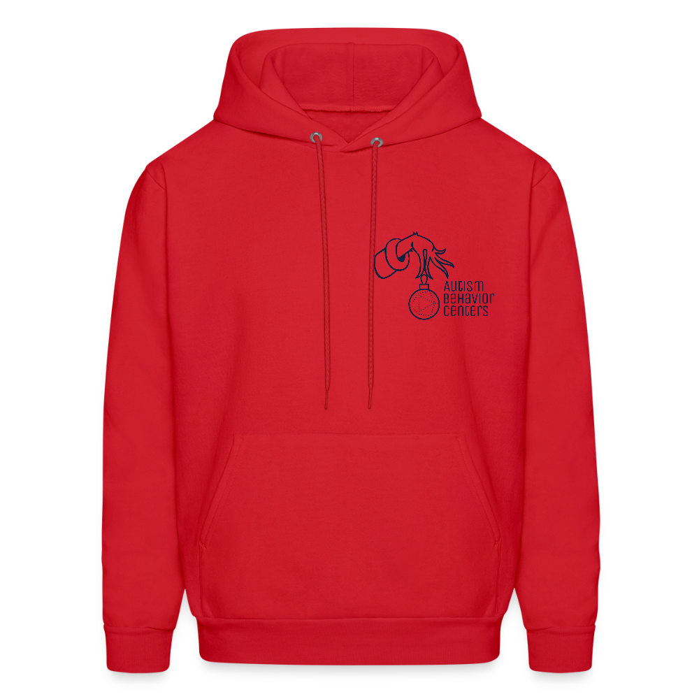 Holiday Men's Hoodie- NAVY - red