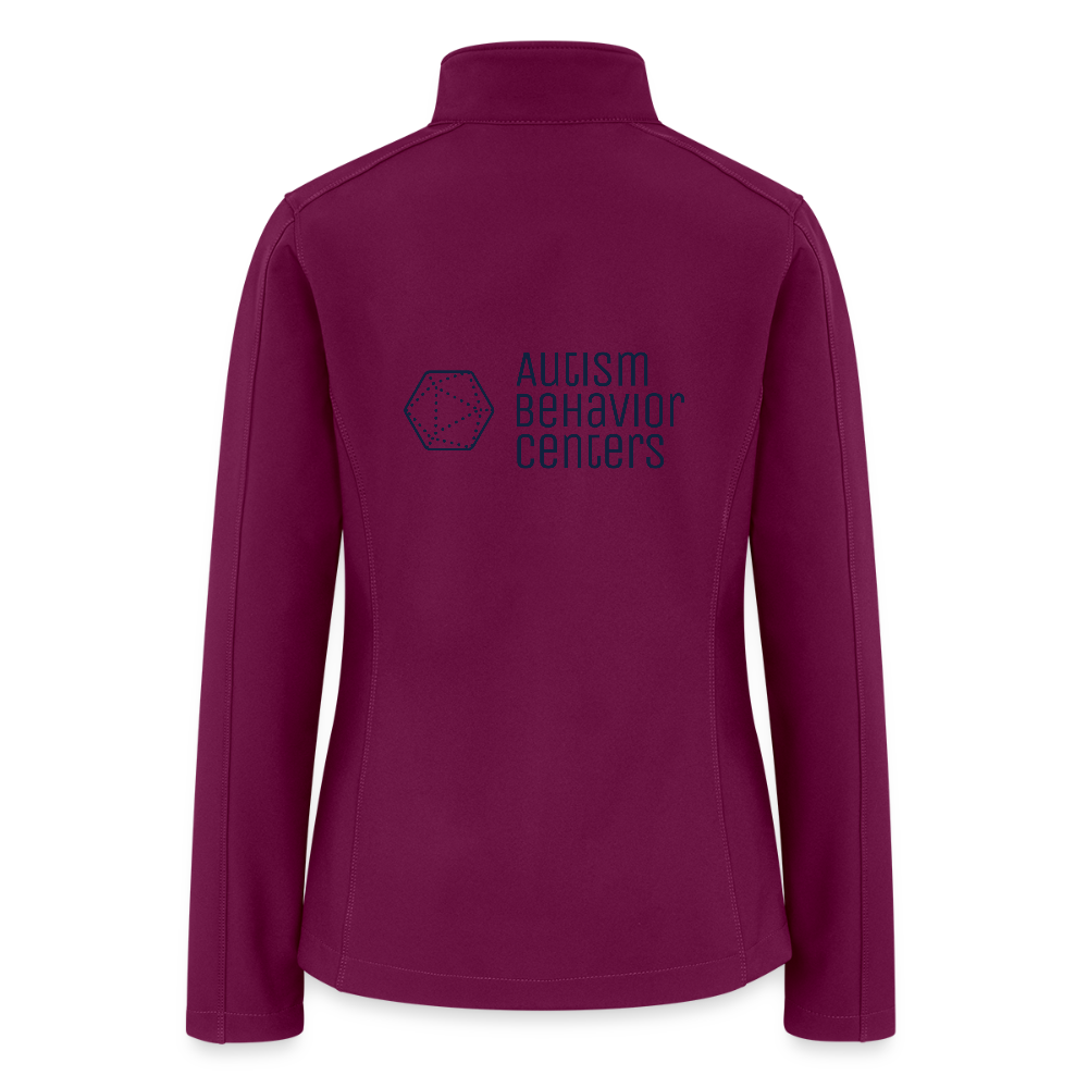 Women’s Soft Shell Jacket Dark Font - raspberry