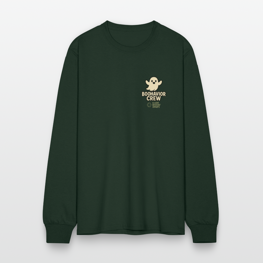 BOOhavior crew-small logo - forest green