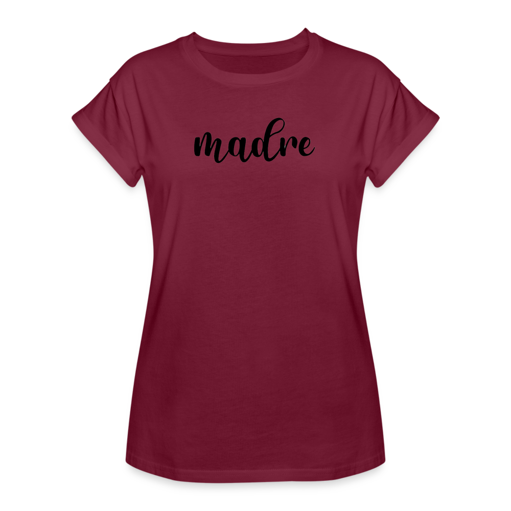 Women's Relaxed Fit T-Shirt- MADRE - burgundy