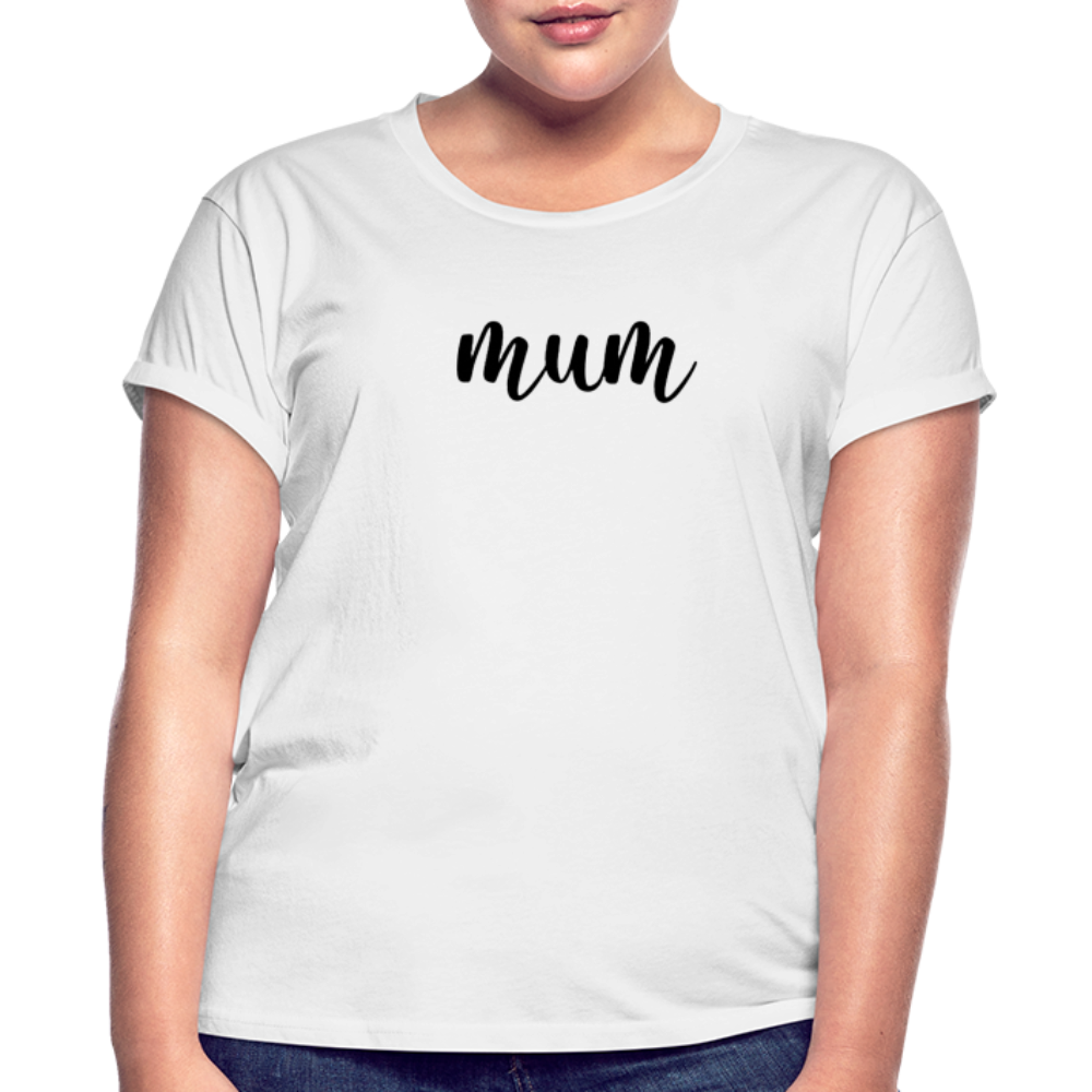 Women's Relaxed Fit T-Shirt- MUM - white