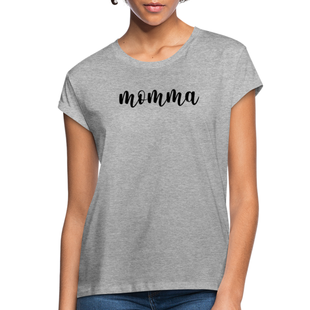 Women's Relaxed Fit T-Shirt- MOMMA - heather gray