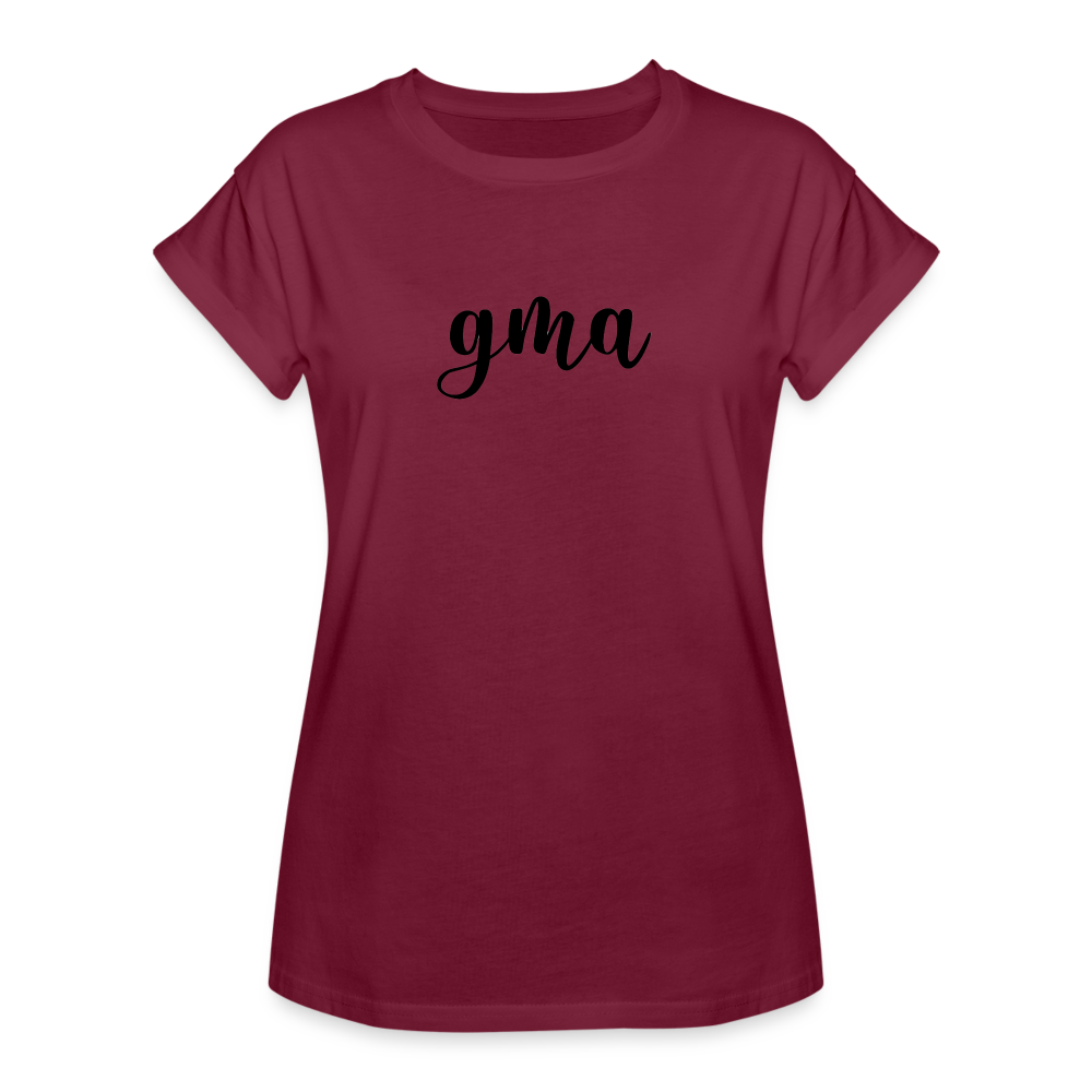 Women's Relaxed Fit T-Shirt -GMA - burgundy
