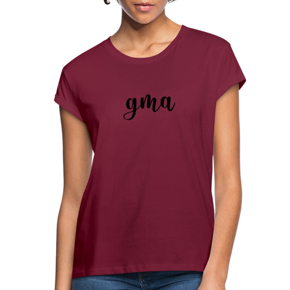 Women's Relaxed Fit T-Shirt -GMA - burgundy