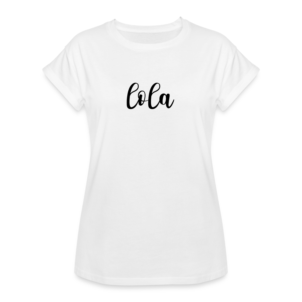 Women's Relaxed Fit T-Shirt -LOLA - white