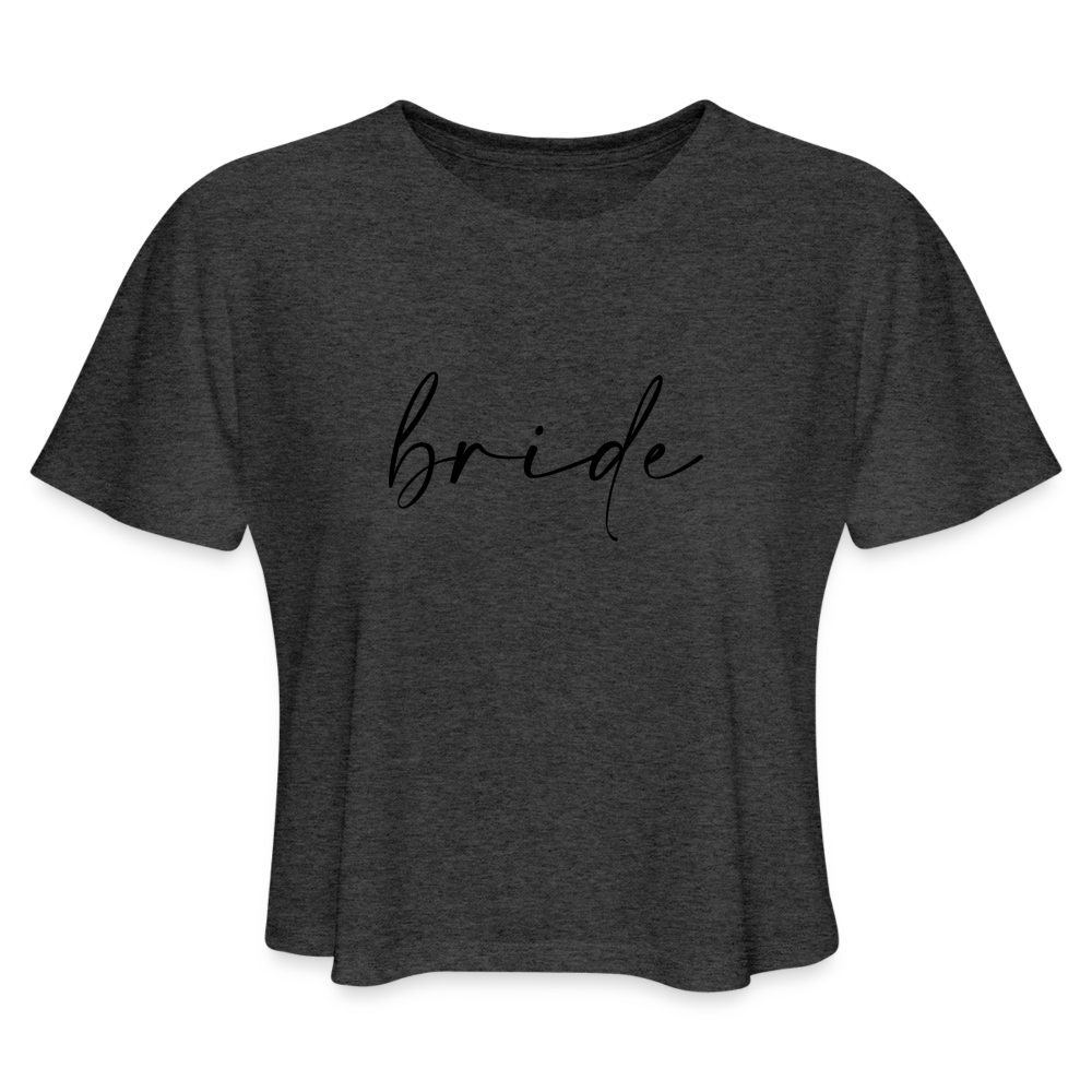 Women's Cropped T-Shirt-AC-BRIDE - deep heather