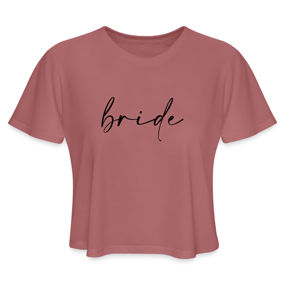 Women's Cropped T-Shirt-AC-BRIDE - mauve