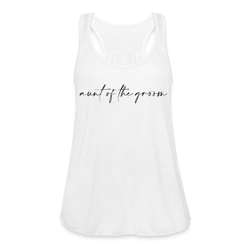 Women's Flowy Tank Top by Bella -AC - AUNT OF THE GROOM - white