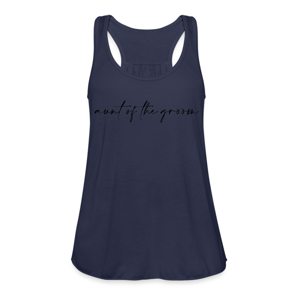 Women's Flowy Tank Top by Bella -AC - AUNT OF THE GROOM - navy