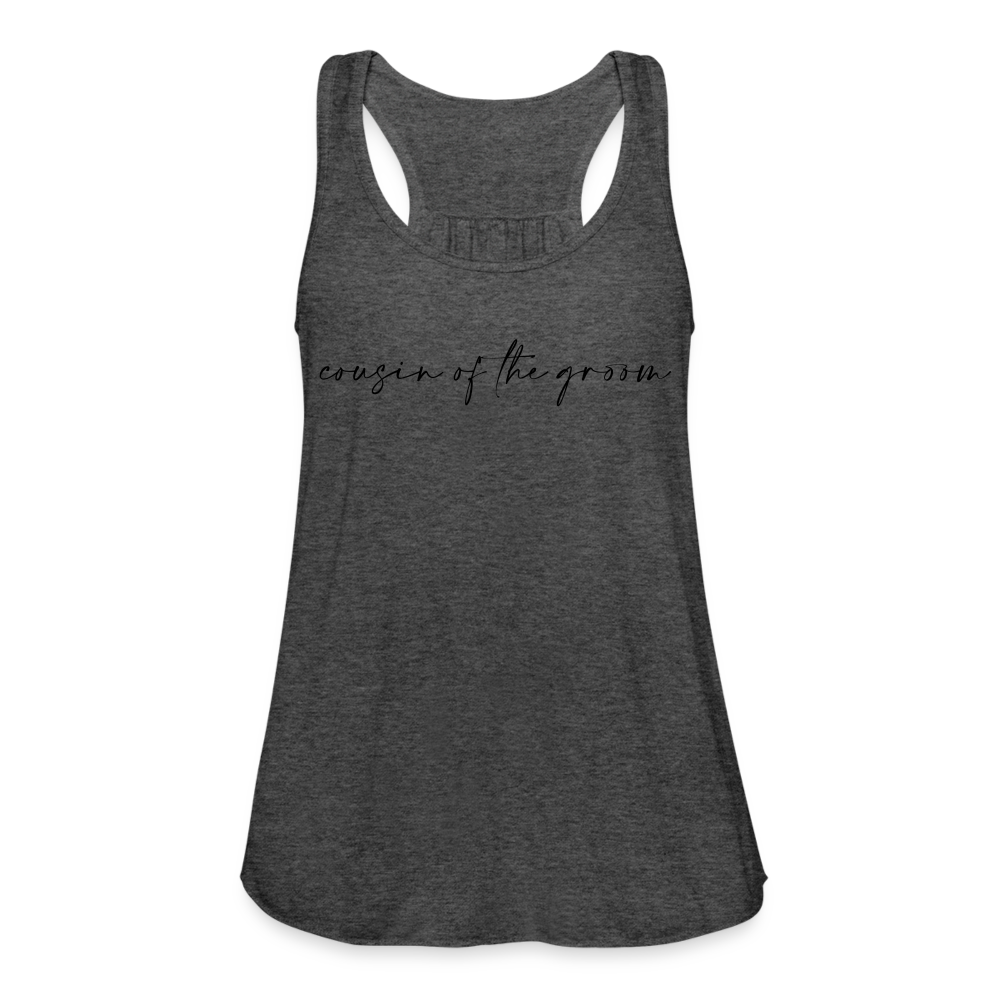 Women's Flowy Tank Top by Bella- AC -COUSIN OF THE GROOM - deep heather