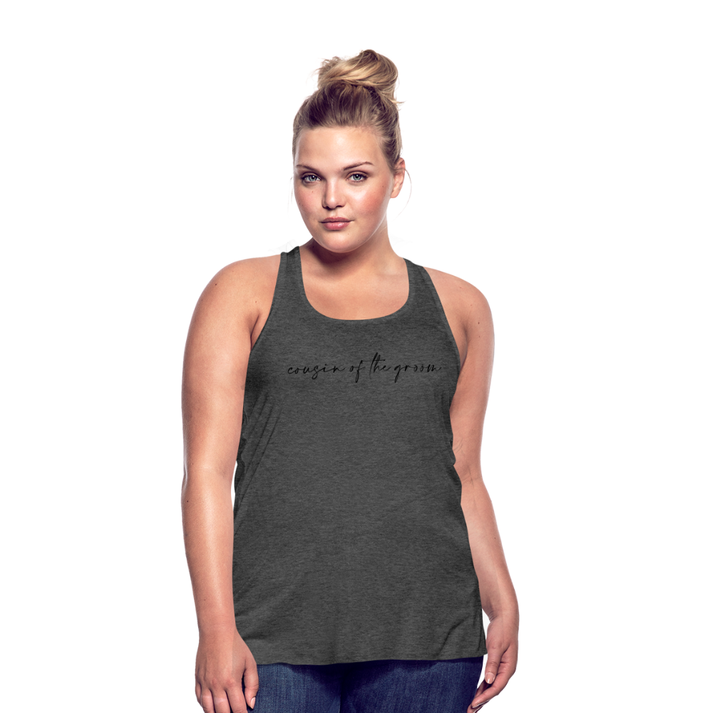 Women's Flowy Tank Top by Bella- AC -COUSIN OF THE GROOM - deep heather