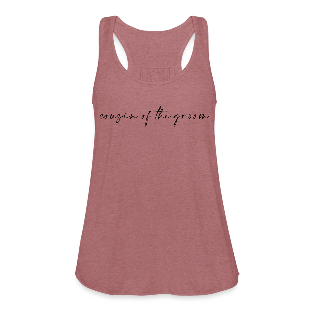 Women's Flowy Tank Top by Bella- AC -COUSIN OF THE GROOM - mauve