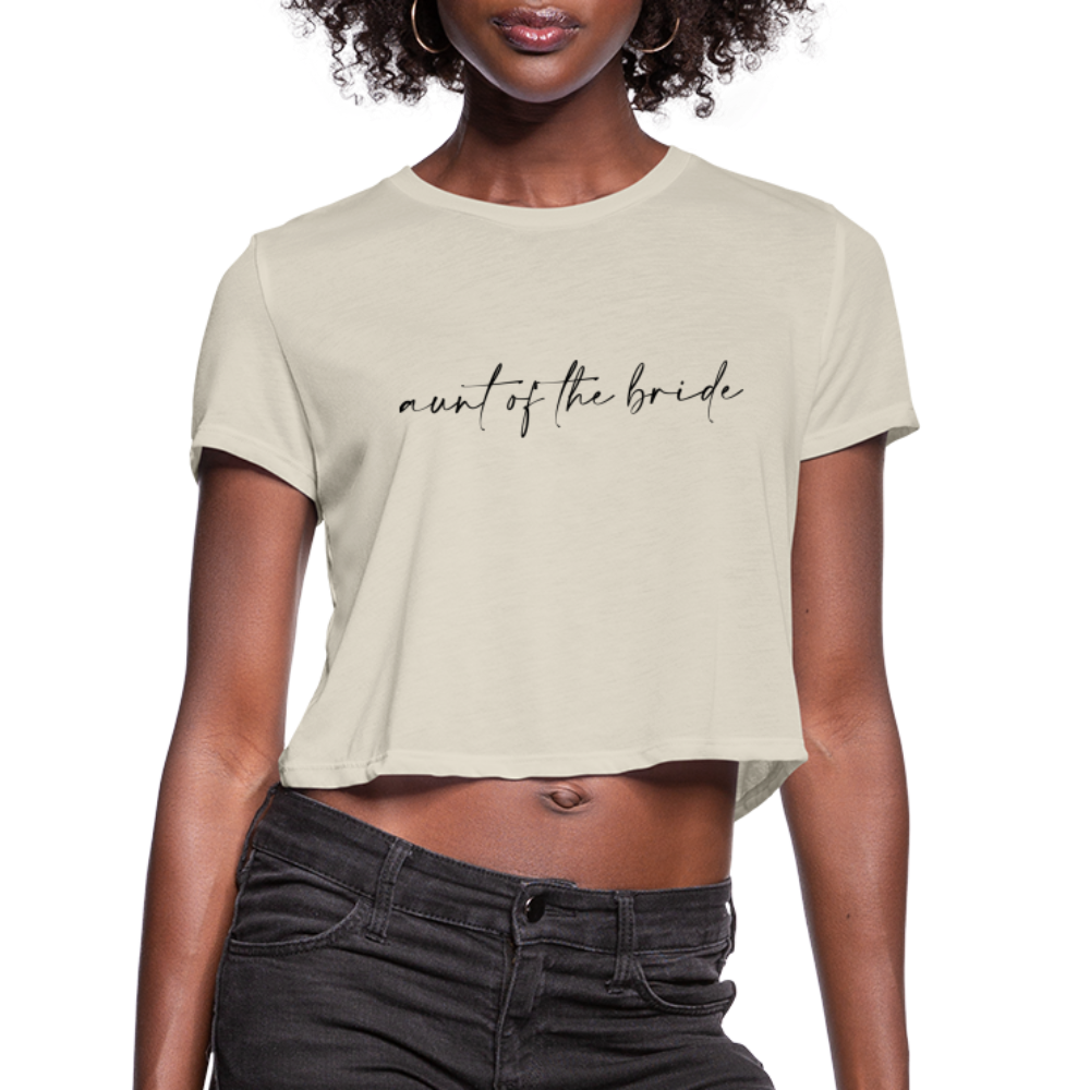 Women's Cropped T-Shirt-AC -AUNT OF THE BRIDE - dust