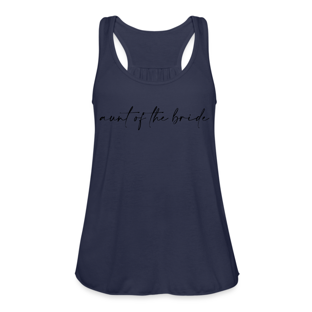 Women's Flowy Tank Top by Bella- AC -AUNT OF THE BRIDE - navy