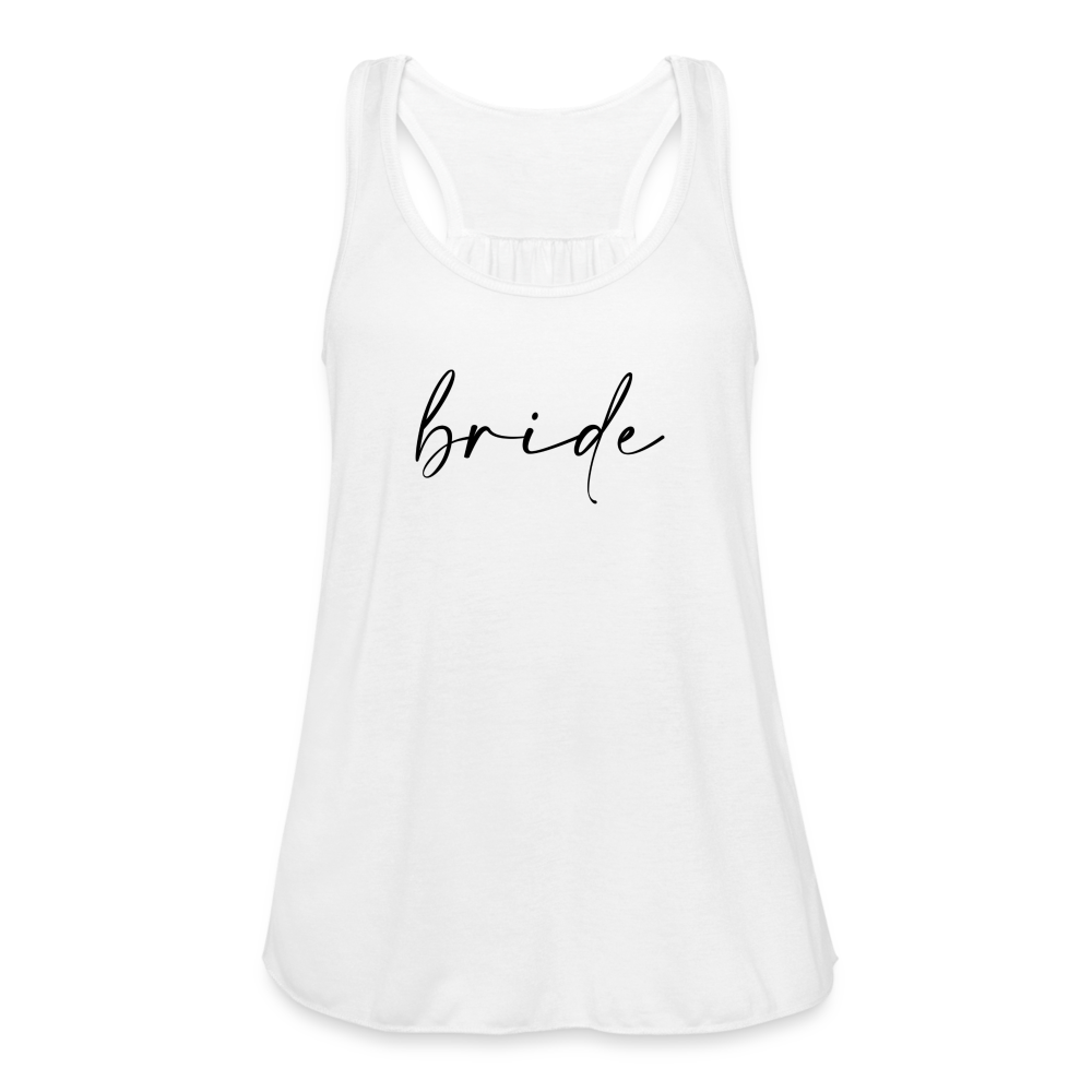 Women's Flowy Tank Top by Bella- AC_BRIDE - white