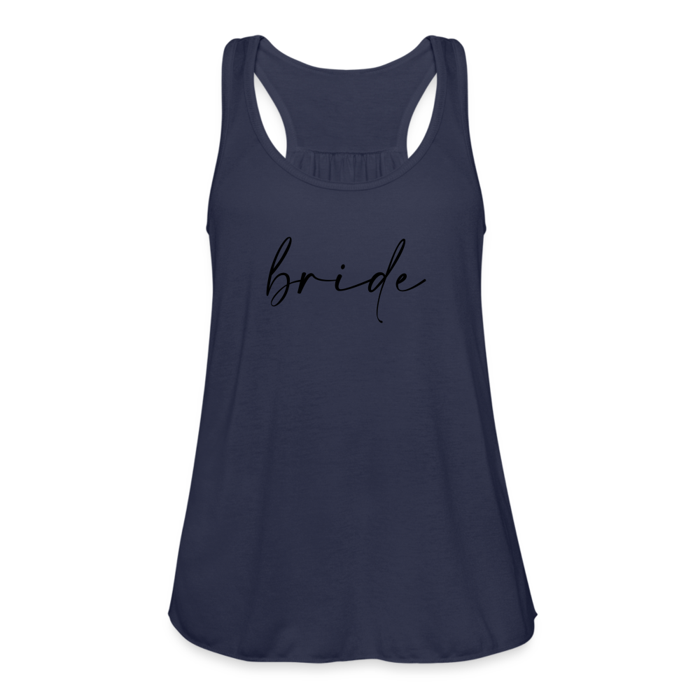 Women's Flowy Tank Top by Bella- AC_BRIDE - navy