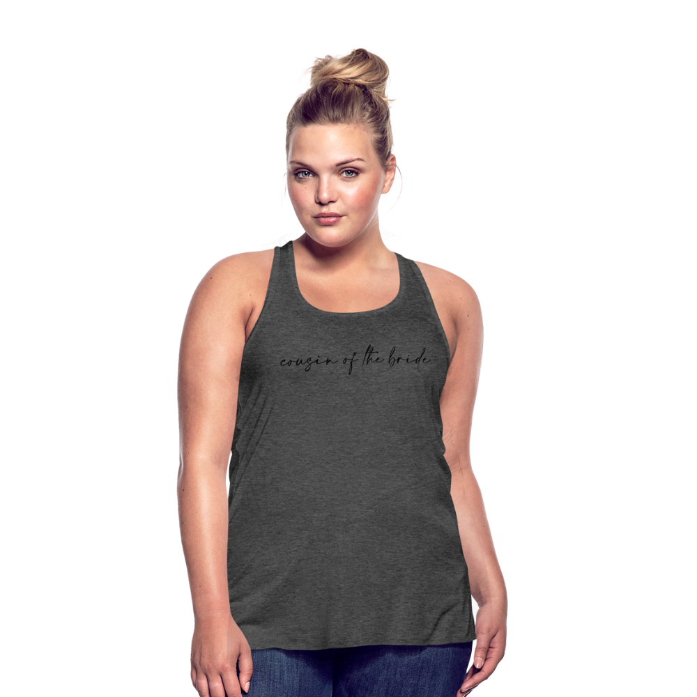 Women's Flowy Tank Top by Bella- AC- COUSIN OF THE BRIDE - deep heather