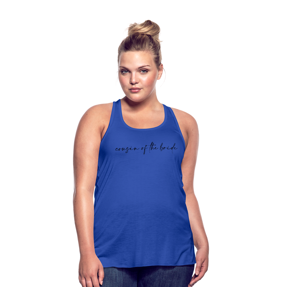 Women's Flowy Tank Top by Bella- AC- COUSIN OF THE BRIDE - royal blue