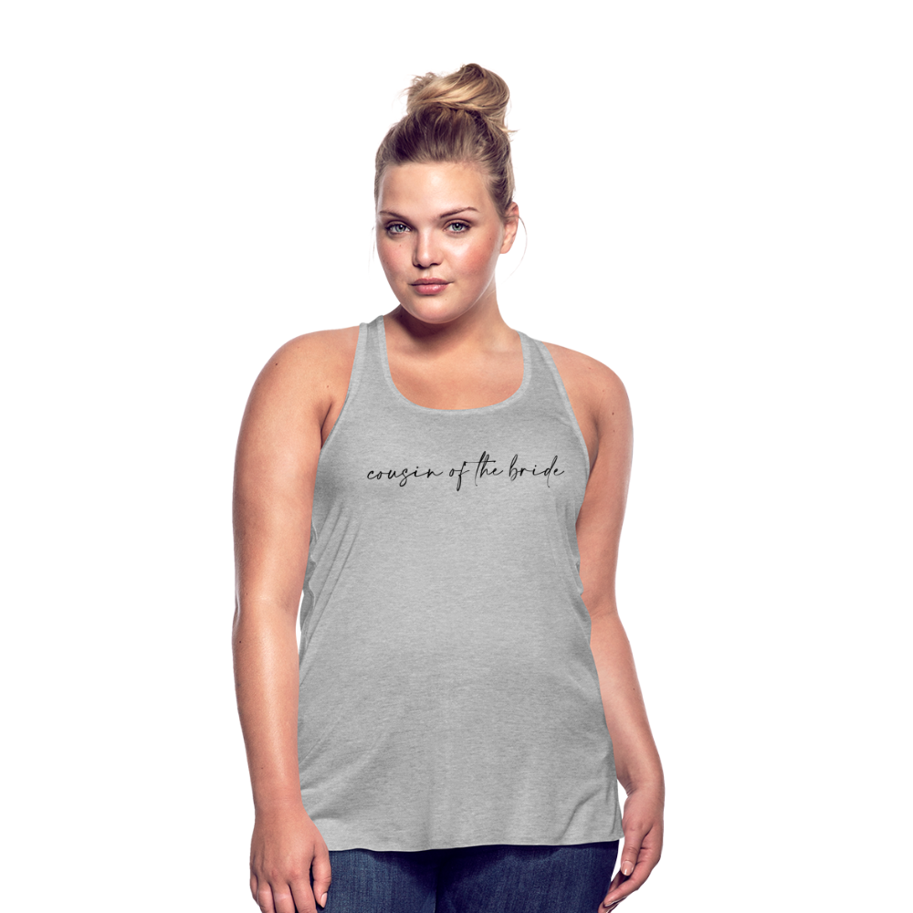 Women's Flowy Tank Top by Bella- AC- COUSIN OF THE BRIDE - heather gray