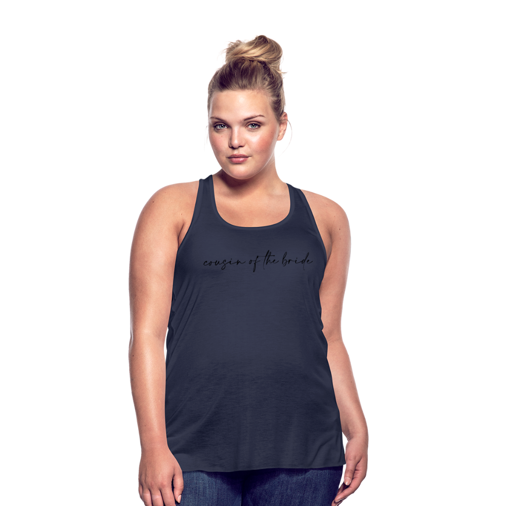 Women's Flowy Tank Top by Bella- AC- COUSIN OF THE BRIDE - navy