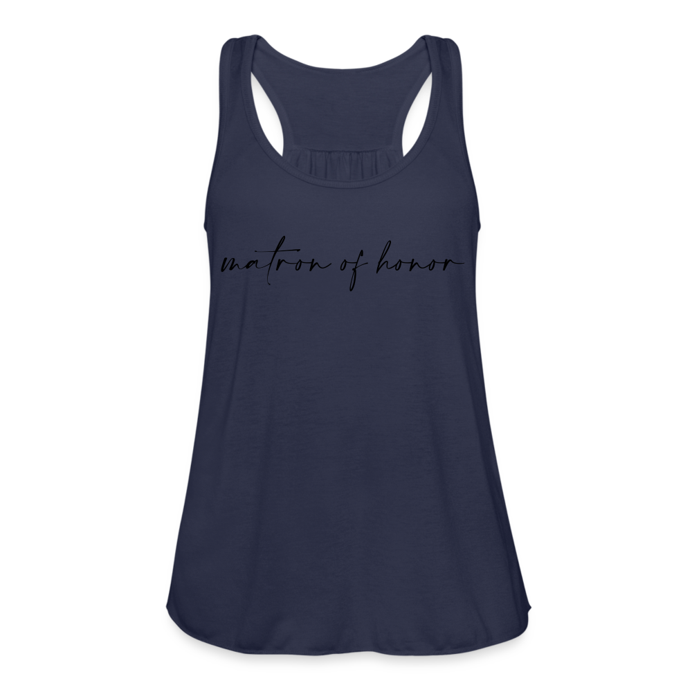 Women's Flowy Tank Top by Bella- AC_MATRON OF HONOR - navy
