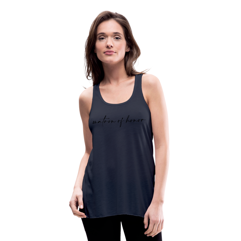 Women's Flowy Tank Top by Bella- AC_MATRON OF HONOR - navy
