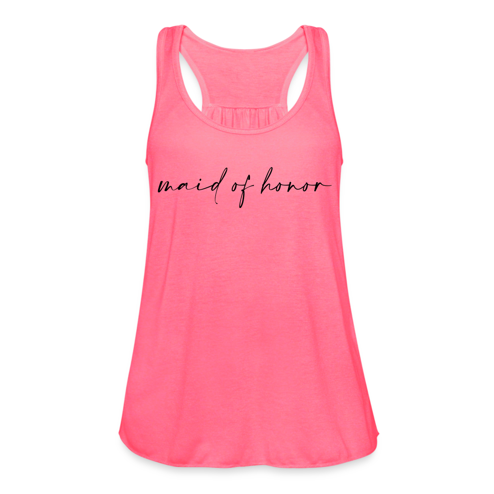 Women's Flowy Tank Top by Bella- AC_MAID OF HONOR - neon pink