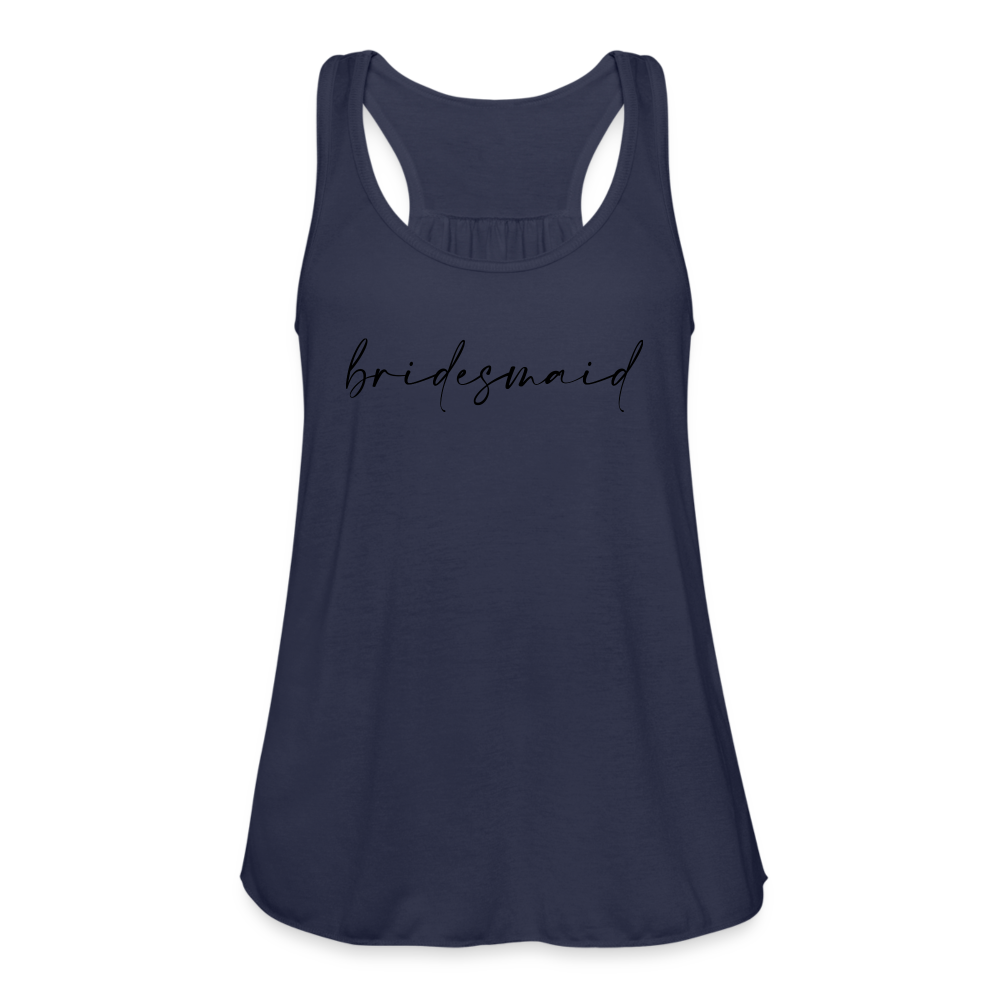Women's Flowy Tank Top by Bella- AC_BRIDESMAID - navy