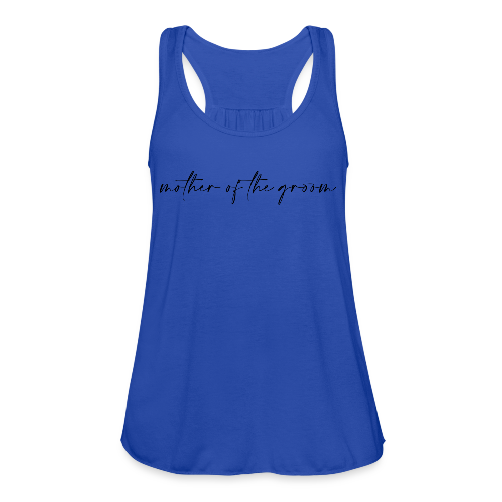 Women's Flowy Tank Top by Bella- AC_MOTHER OF THE GROOM - royal blue
