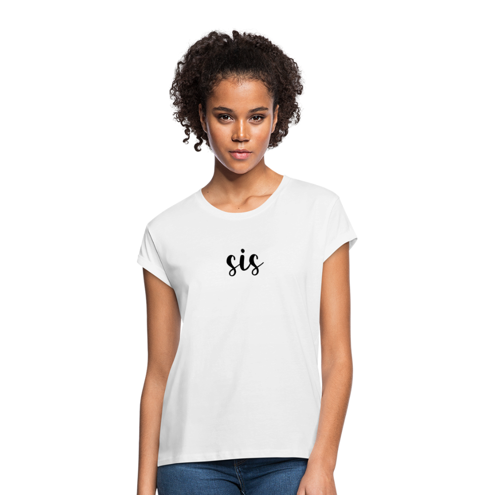 Women's Relaxed Fit T-Shirt-SIS - white