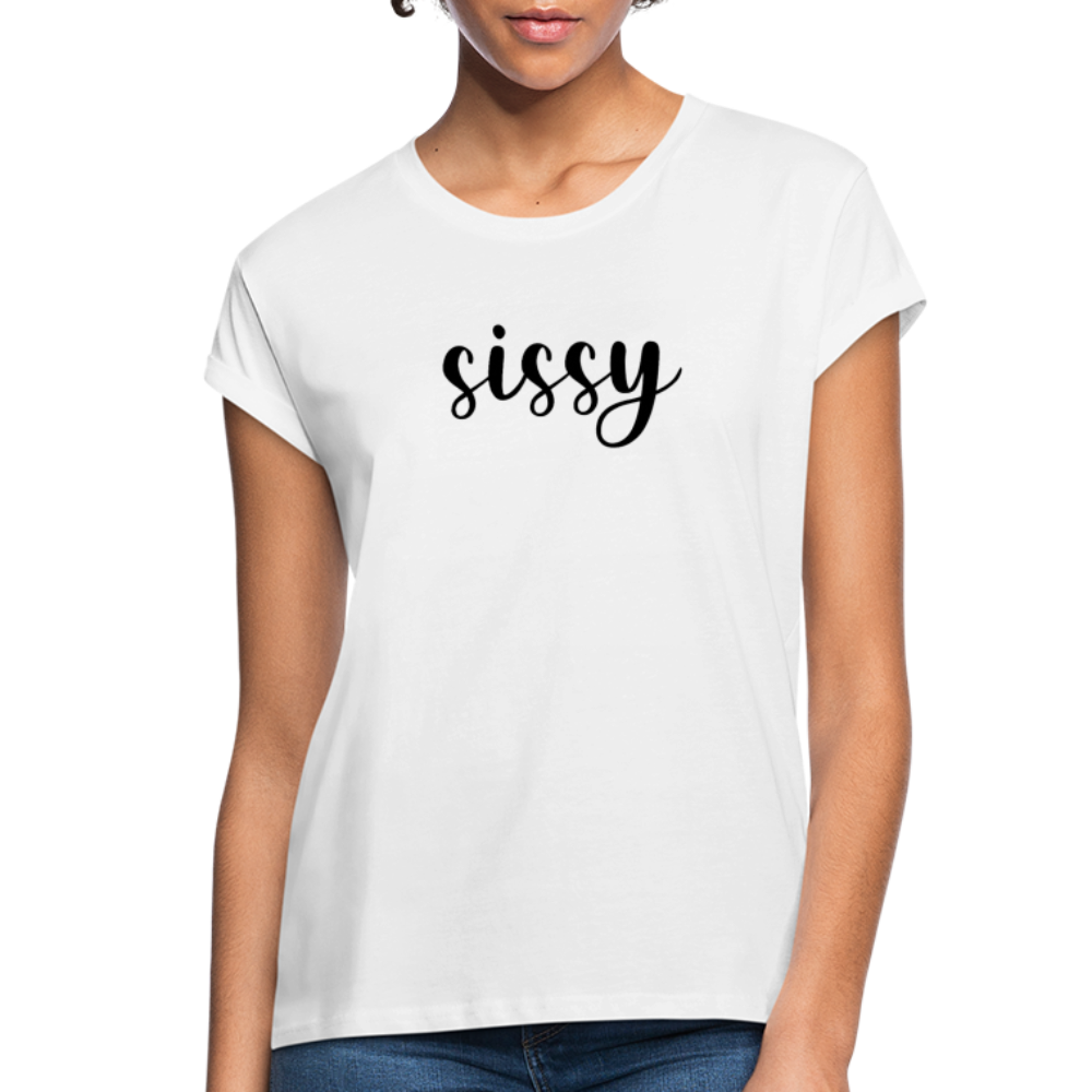 Women's Relaxed Fit T-Shirt-SISSY - white