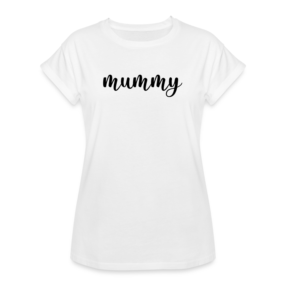 Women's Relaxed Fit T-Shirt-MUMMY - white
