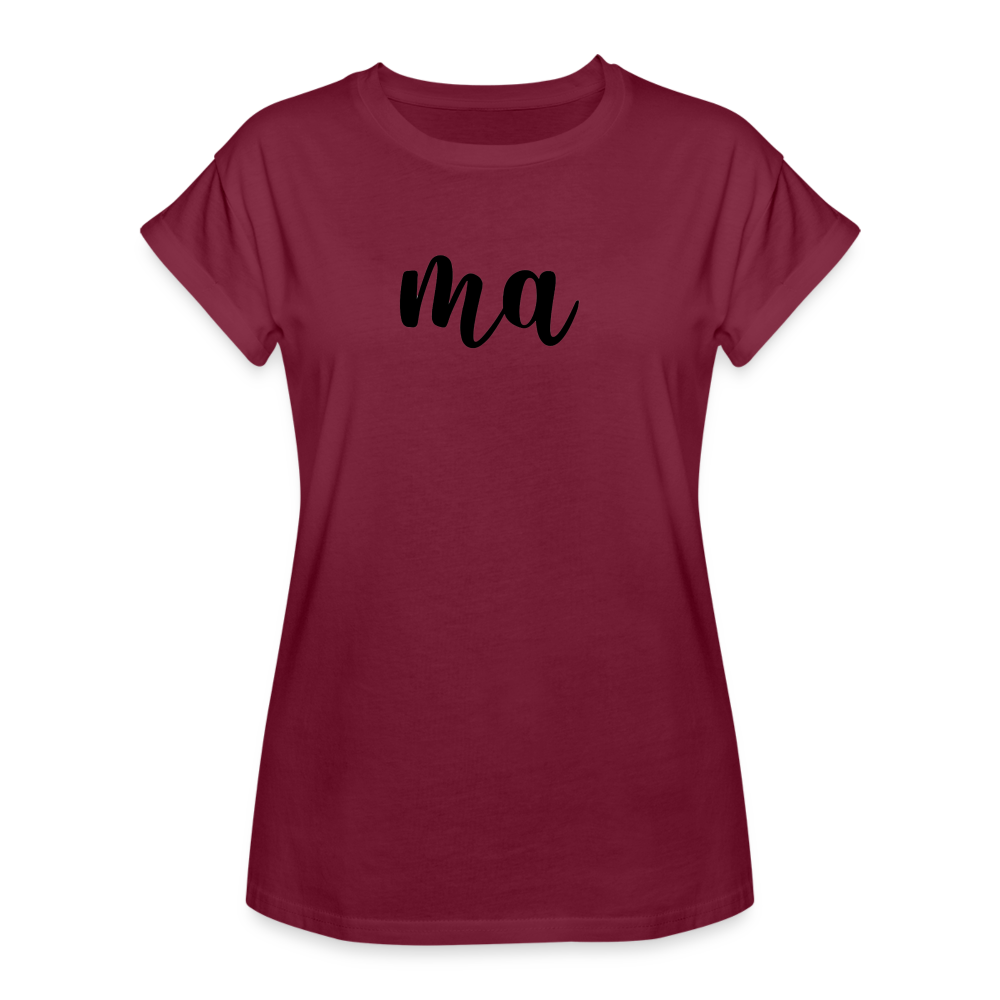 Women's Relaxed Fit T-Shirt - Ma - burgundy