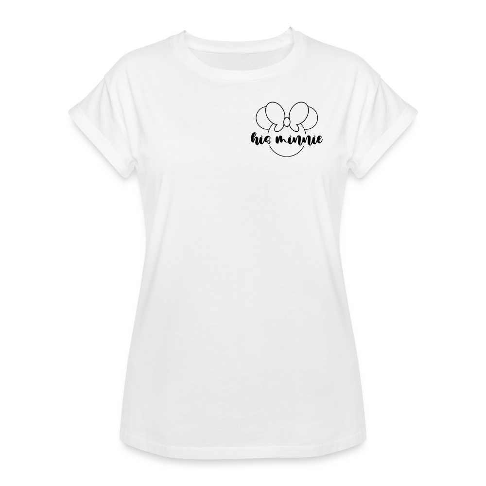 Women's Relaxed Fit T-Shirt- DL_HIS MINNIE - white