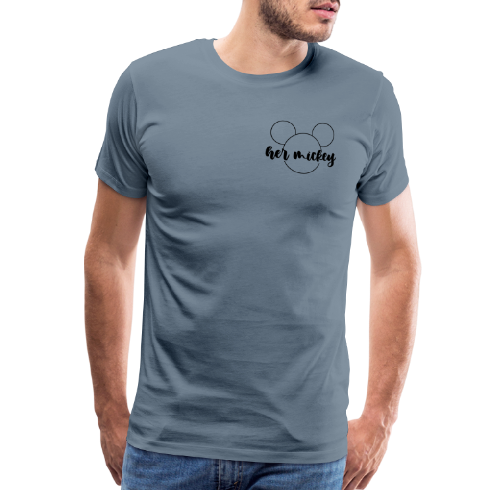 Men's Premium T-Shirt-DL_HER MICKEY - steel blue
