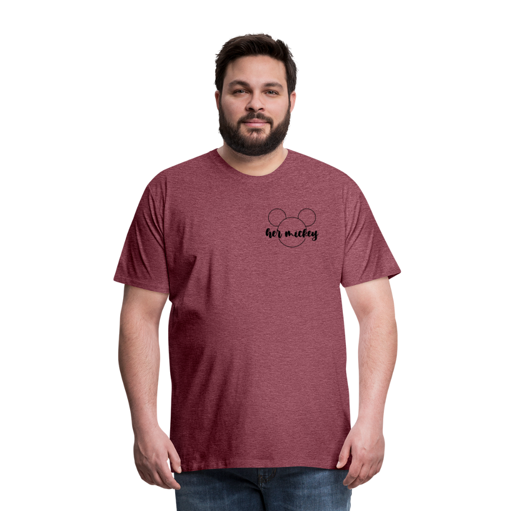 Men's Premium T-Shirt-DL_HER MICKEY - heather burgundy