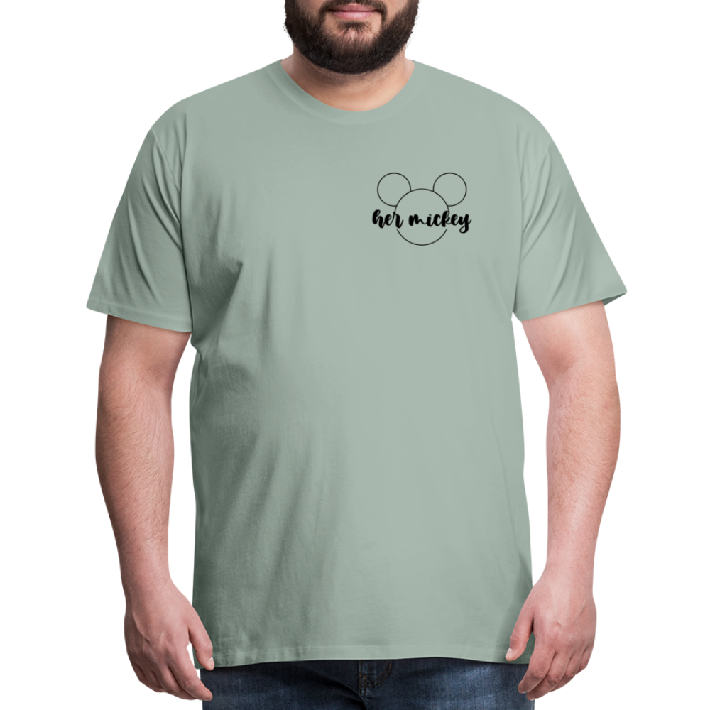 Men's Premium T-Shirt-DL_HER MICKEY - steel green