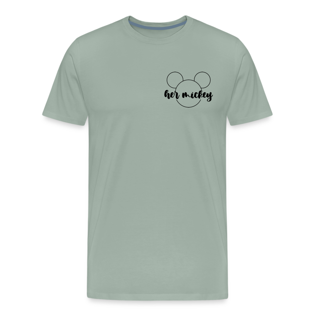 Men's Premium T-Shirt-DL_HER MICKEY - steel green