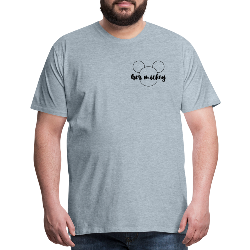 Men's Premium T-Shirt-DL_HER MICKEY - heather ice blue