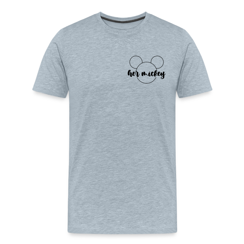 Men's Premium T-Shirt-DL_HER MICKEY - heather ice blue
