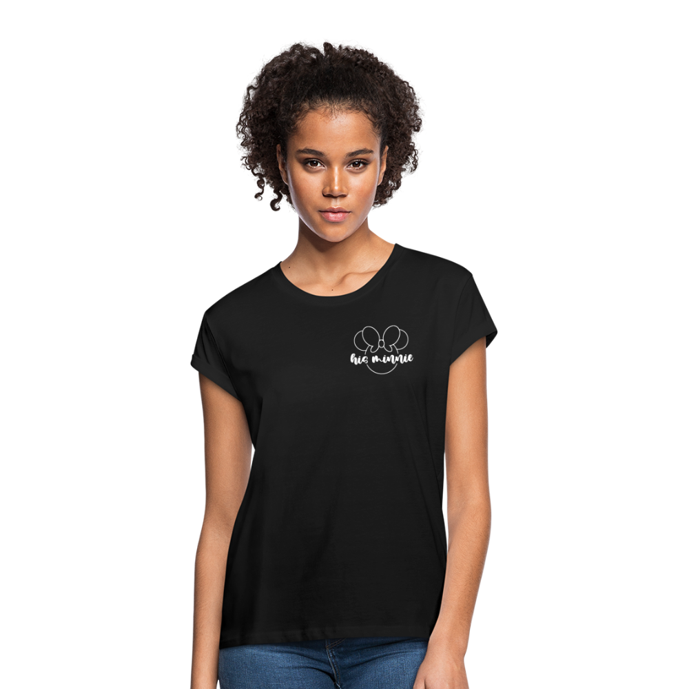 Women's Relaxed Fit T-Shirt-DL_HIS MINNIE_WHITE - black