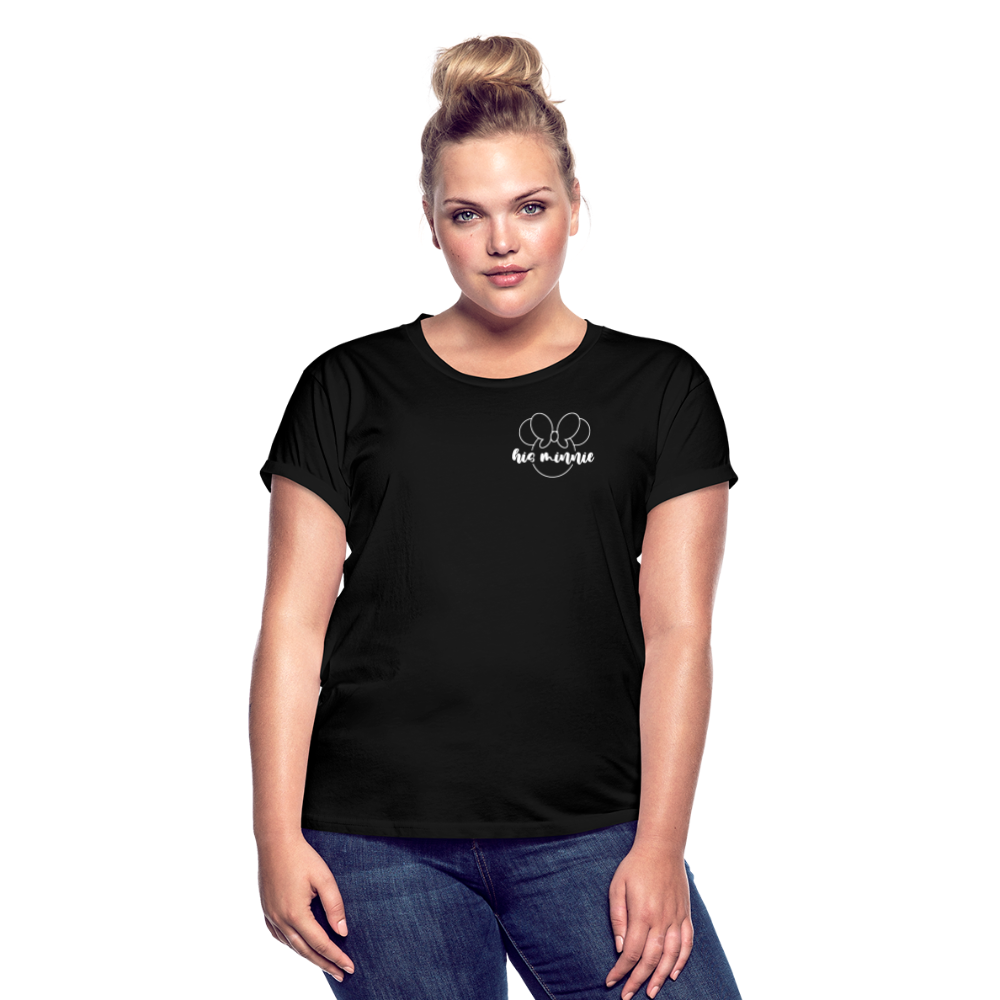 Women's Relaxed Fit T-Shirt-DL_HIS MINNIE_WHITE - black
